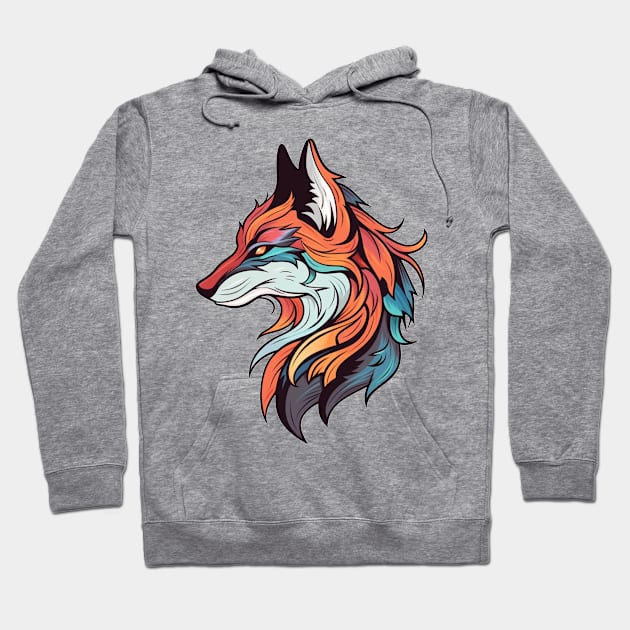 Neo Traditional Fox Hoodie by FluffigerSchuh